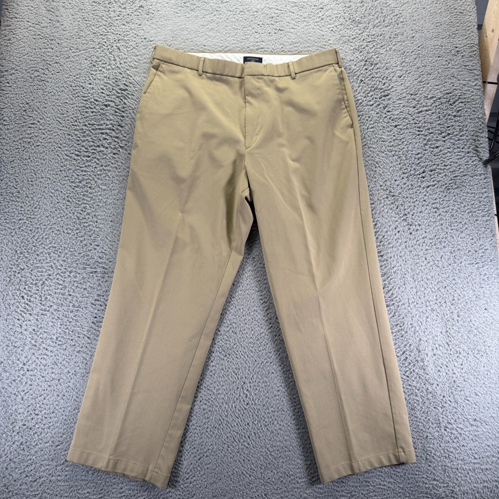 Dockers Stain Defender Pant Men's 38x29 Beige Polyester Khakis Straight Workwear